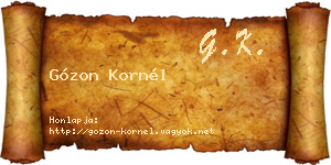 Gózon Kornél névjegykártya