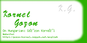 kornel gozon business card